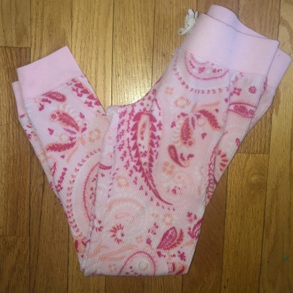 American Girl Kids Pajama Pants Paisley‎ Print Pink Size 10